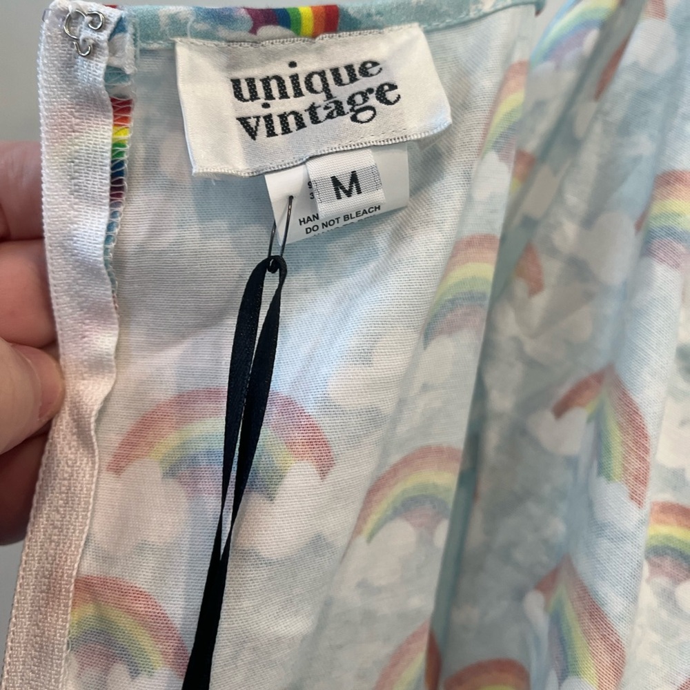 Unique Vintage Rainbow Pattern Dress - Picture 5 of 7